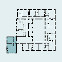 diagram highlighting Duchess Suite location within Glenmere Mansion