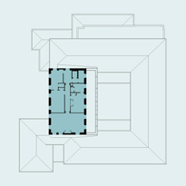 diagram highlighting penthouse within Glenmere Mansion