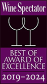 Wine Spectator Best of Award of Excellence 2019-2022